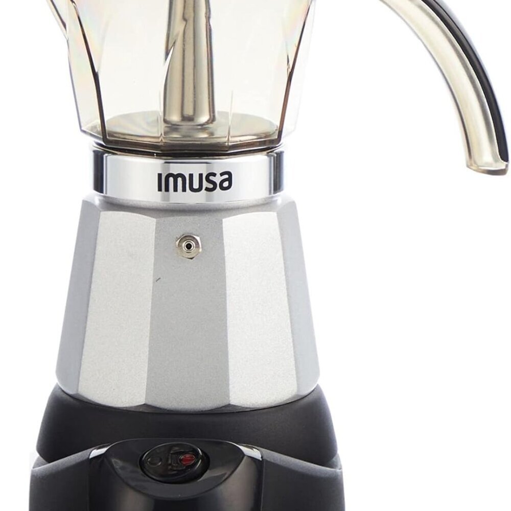 6 or 3cup Electric Espresso Maker, Silver